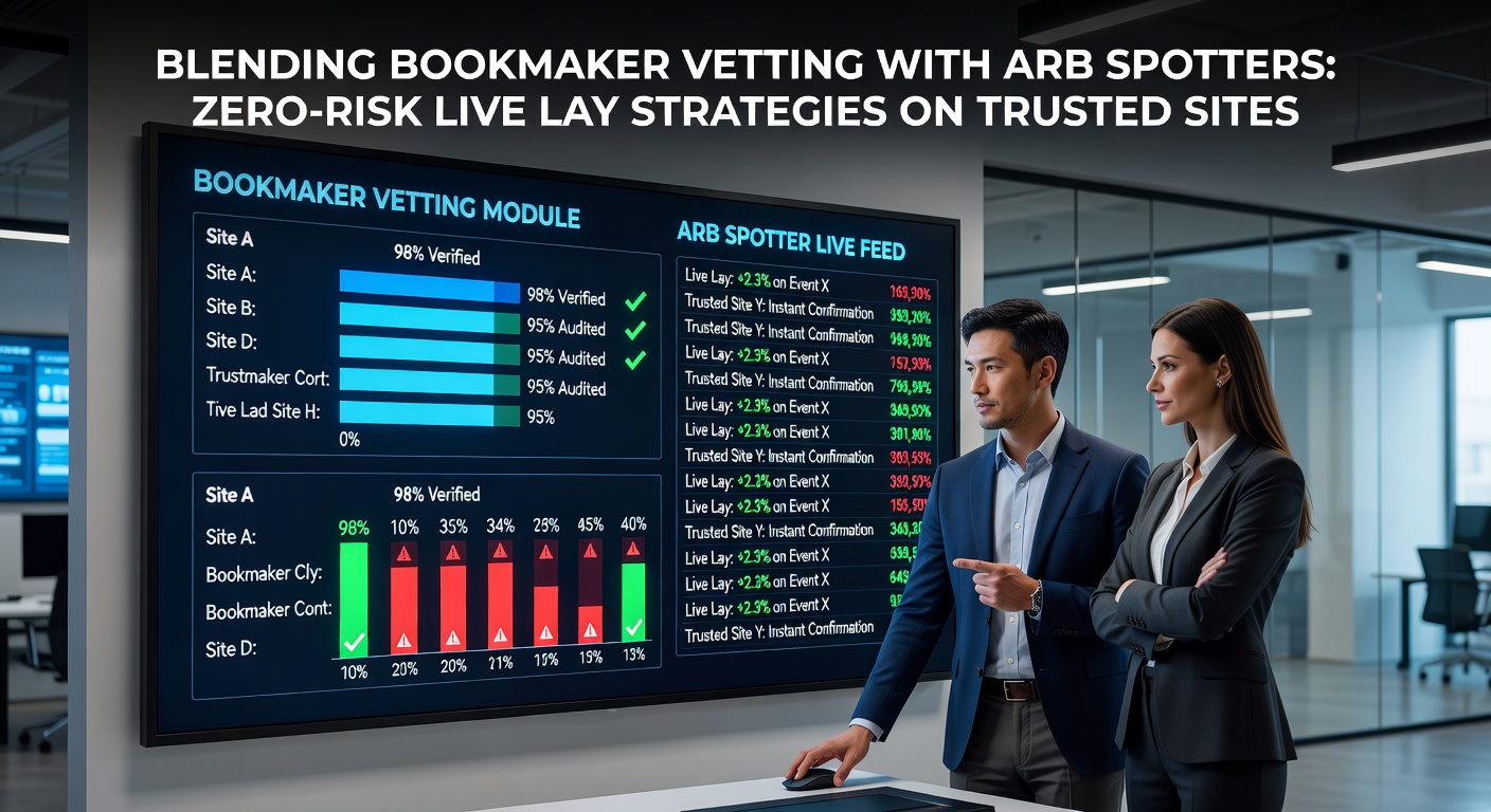 Close-up of a live betting interface showing a lay bet execution on a trusted exchange site, with arb calculator displaying zero-risk profit projections