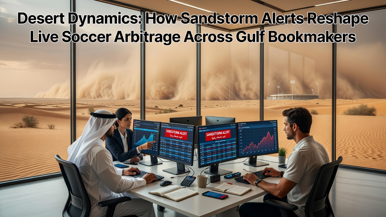Sandstorm approaching a soccer stadium in the Gulf region during a live match