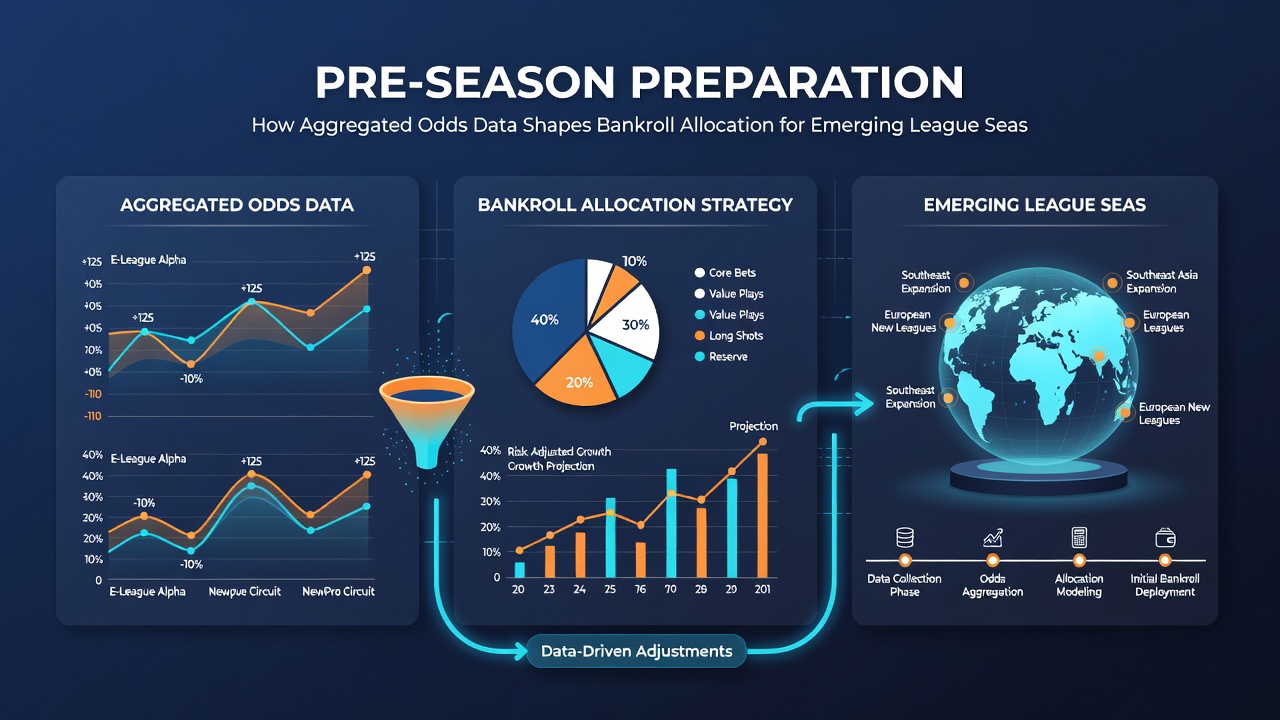 Bankroll allocation model using aggregated odds for emerging sports leagues in pre-season preparation