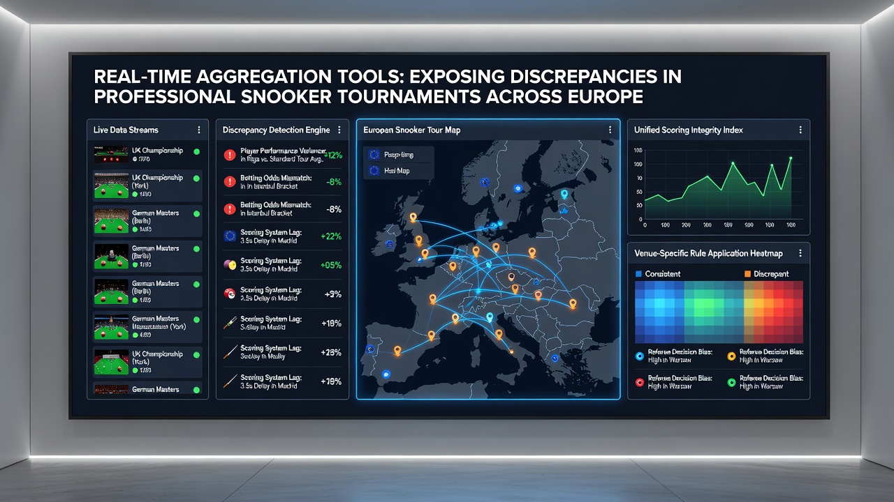 Side-by-side comparison of snooker odds from different European bookmakers highlighting a detected discrepancy during live play